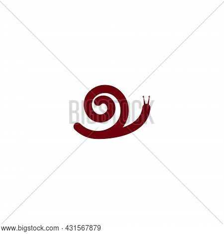 Snail Vector Illustration For Logo. Suitable For All Types Of Businesses. Snail Template Logo