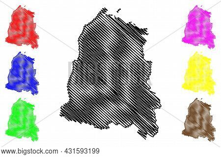 Ortenaukreis District (federal Republic Of Germany, Rural District, Baden-wurttemberg State) Map Vec