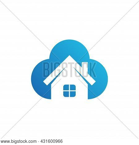 Home Cloud Icon. Home Vector Isolated On White Background. House Logo. House Cloud Vector. Home Illu