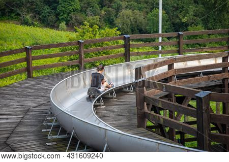 Bobova Draha Or Bobsled In Prague, Czech Republic