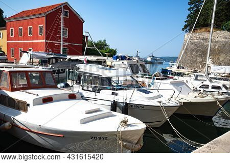 Zadar, Croatia - July 29, 2021: Small Port In The City Of Zadar, Croatia.