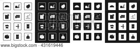 Set Oil Industrial Factory Building, Price Increase, Bio Fuel Canister, Speedometer, Pump Pump Jack,