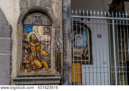 Franciscan Complex Of The Church Of Santa Maria Del Pozzo In Somma Vesuviana, Naples. Located On Are