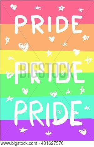 Lgbtqia Colorful Pride Flag. Perfect For Customizations.