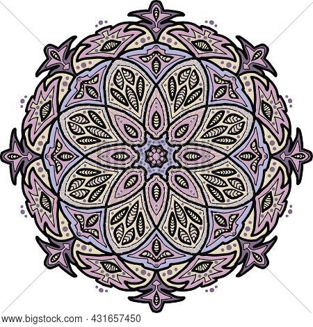 Mandala For Yoga Hand Drawn Spirit Logo Ornament