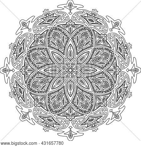Mandala For Yoga Hand Drawn Spirit Logo Ornament