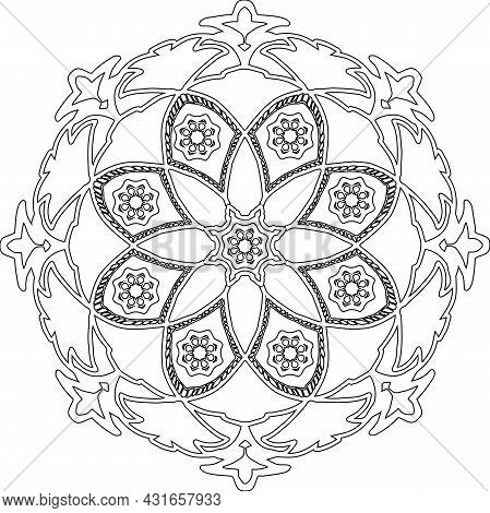Mandala For Yoga Hand Drawn Spirit Logo Ornament