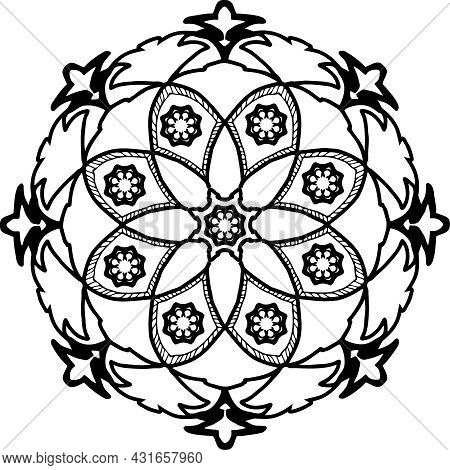 Mandala For Yoga Hand Drawn Spirit Logo Ornament