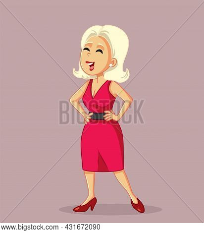 Mid Age Adult Woman Standing With Arms On Her Hips