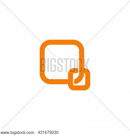 Letter Q Two Square Overlapping Line Logo Vector