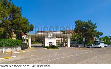 Beldibi, Kemer, Antalya, Turkey - May 11, 2021: Akka Antedon Hotel 5