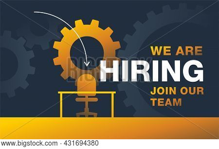 We Are Re Hiring Flyer For Amployee Recruitment - New Employee Search Advertisement Element - Empty 