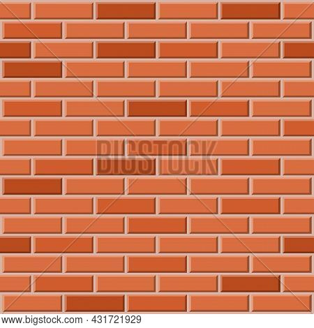Brick Wallpaper Texture Seamless, Pattern Vector Design Icon Flat Design And Background Isolated.