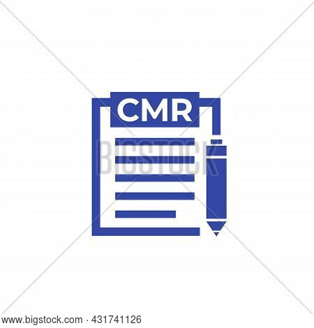 Cmr Transport Document Icon On White, Vector