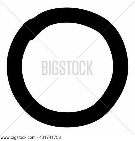 Doodle Circle Icon Outline Hand Drawn Vector. Roung Sketch. Scribble Stroke Pen Circle
