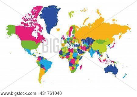 Map World. Mercator Vector &amp; Photo (Free Trial) | Bigstock