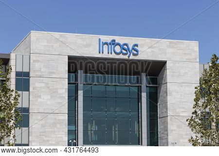 Indianapolis - Circa September 2021: Infosys U.s. Education Center. Infosys Is Based In India And Is