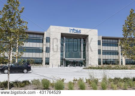 Indianapolis - Circa September 2021: Infosys U.s. Education Center. Infosys Is Based In India And Is