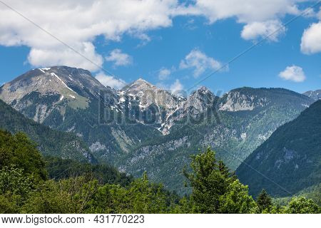 Triglav, Mali Draski, Tosc And Skrlatica Mounts In The Julian Alps, In Slovenia, By Bohinj,  During 
