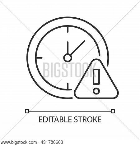 Do Not Use For A Long Time Linear Manual Label Icon. Thin Line Customizable Illustration. Contour Sy