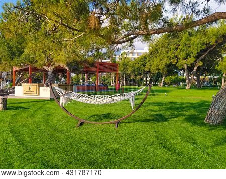 Beldibi, Kemer, Antalya, Turkey - May 11, 2021: The Territory Of The Rixos Beldibi Hotel
