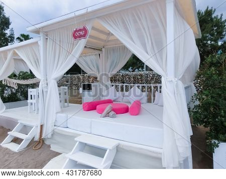 Beldibi, Kemer, Antalya, Turkey - May 11, 2021: The Territory Of The Rixos Beldibi Hotel