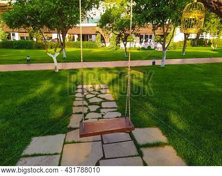 Beldibi, Kemer, Antalya, Turkey - May 11, 2021: The Territory Of The Rixos Beldibi Hotel