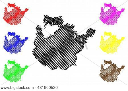 Potsdam-mittelmark District (federal Republic Of Germany, Rural District, State Of Brandenburg) Map 