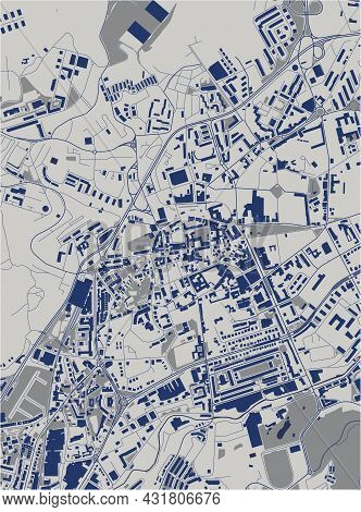Map Of The City Of Braga, Portugal