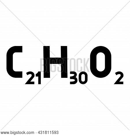 Chemical Formula C21h30o2 Cannabidiol Cbd Phytocannabinoid Marijuana Pot Grass Hemp Cannabis Molecul