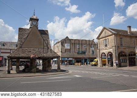 Views Of The Witney Clock Tower And Witney Town Council Buildings At Buttercross In Witney, Oxfordsh