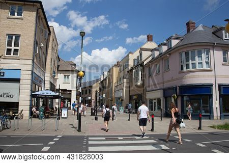 Views Of Marriott's Walk Shopping Centre On Welch Way In Witney, Oxfordshire In The Uk, Taken 19th J