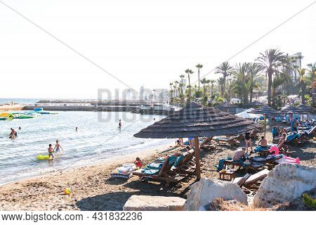 Limassol, Cyprus - July 07, 2021: City Beach In Agios Tychonas Area