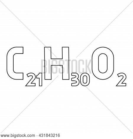 Chemical Formula C21h30o2 Cannabidiol Cbd Phytocannabinoid Marijuana Pot Grass Hemp Cannabis Molecul