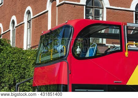 The Second Floor Of A Double-decker Tourist Bus, The Windows Of The Bus During The Tour.