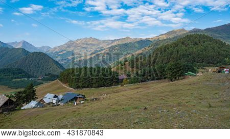 Mountain Village Omalo In Tusheti Nature Reserve. Georgia