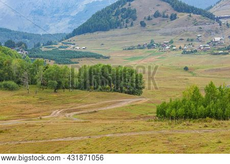 Mountain Village Omalo In Tusheti Nature Reserve. Georgia
