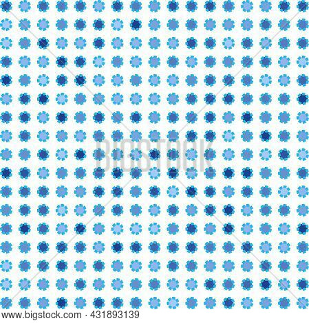 Blue Seamless Pattern With Sters On White Background