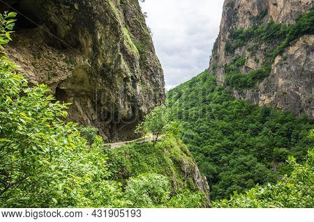 View Of Cherek Gorge In The Caucasus Mountains In Kabardino-balkaria, Russia