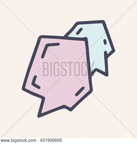 Speech Bubble Color Vector Doodle Simple Icon