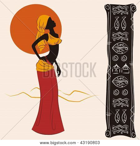 Piękne African American kobieta