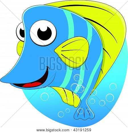 Schattig tropische vlinder vis