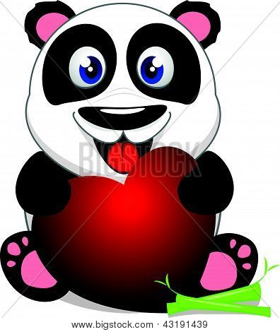Baby Panda met hart