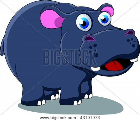 Gelukkig Hippo staande