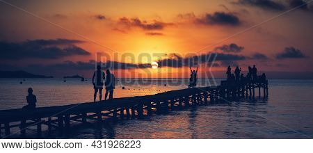 Playa De Muro At Sunrise, Mallorca, Spain