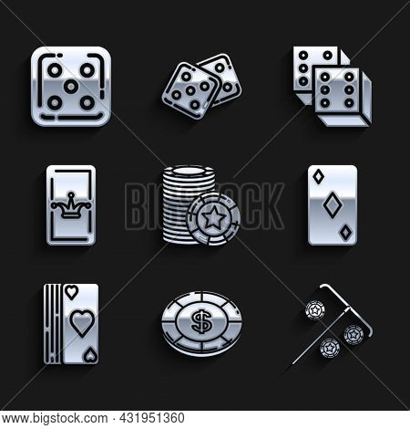 Set Casino Chips, With Dollar Symbol, Stick For, Playing Card Diamonds, Deck Of Playing Cards, Joker