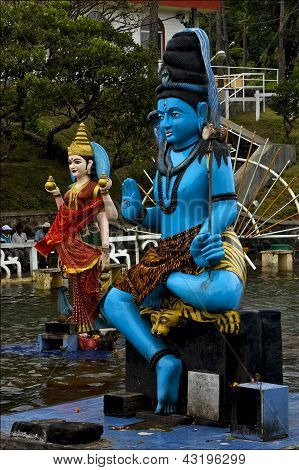 Statue Of A Hinduism  Snake   In Mauritius Africa