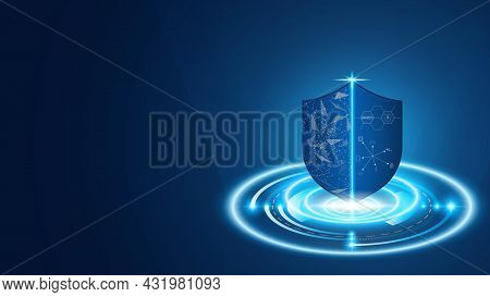Cyber Security Technology Concept, Shield Security, Internet Of Things, Iot, Privacy Connection Netw