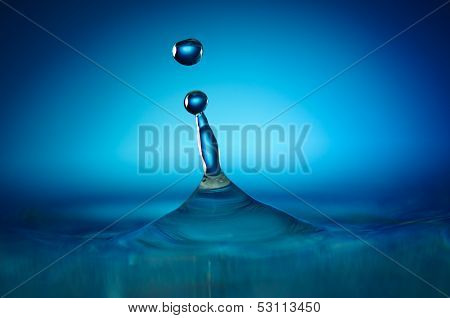 Blue water drop