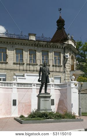 Pushkin's Statue in Bakhchisarai